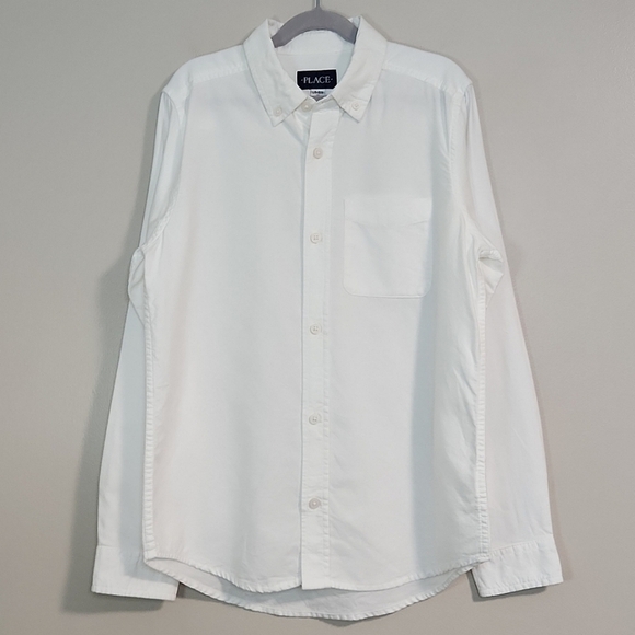 The Children's Place Other - 3/$15 Children's Place White Cotton Button Down Shirt, Size 10-12 ~ EUC